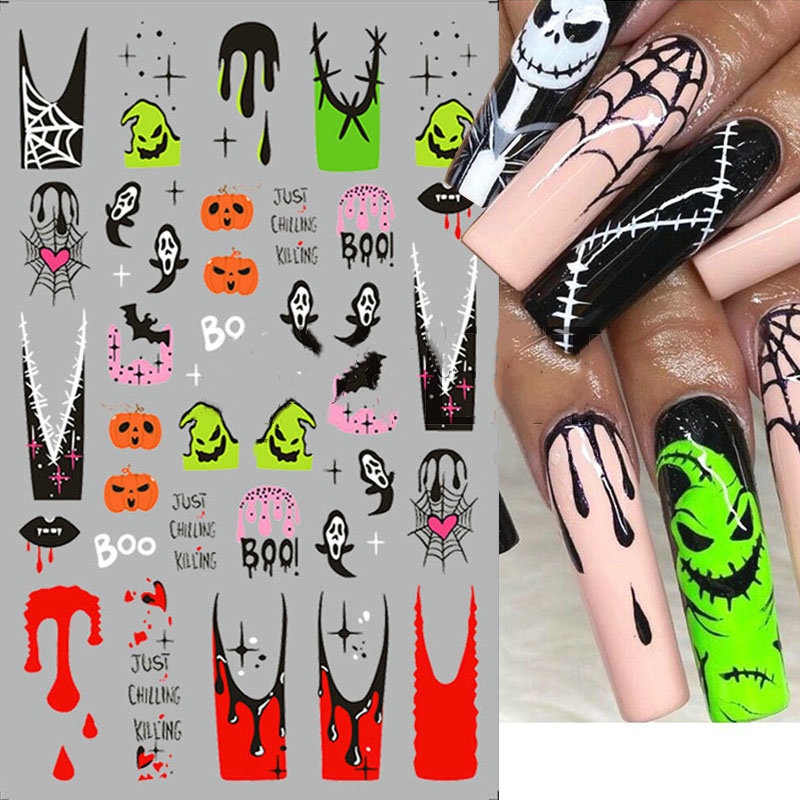 フレンチ 蜘蛛の巣 ハロウィン 仮装 個性的 ネイルシール ネイル