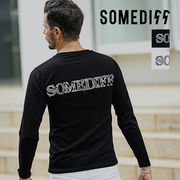 【ロンT】バックロゴ ペイズリー柄 クルーネック ロンT 長T／SOMEDIFF