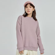 厚みのあるプラスベルベット、ラウンドネックセーター、女性、秋冬新作、暖かくカジュアルなセーター