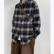 メンズ用トップス・コート・秋と冬・アウター・気質・格子柄トップス・M～XXL