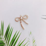 部品 ハンドメイド ピアスチャーム 金 銀 イヤリングパーツ アクセサリーパーツ リボン 蝶結び 手芸用品店