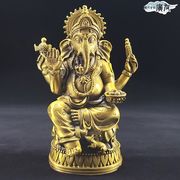 ガネーシャ 金運 金運アップ 風水置物 風水グッズ 開運グッズ 開運 縁起物(銅製家内安全祈願ガネーシャ)