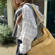 今季マストバイ　フレンチ  ドレス  人気  おしゃれ  チェック柄   ブラウス