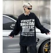 メンズ トップス ニット セーター 毛糸 秋冬  カジュアル ダメージ加工