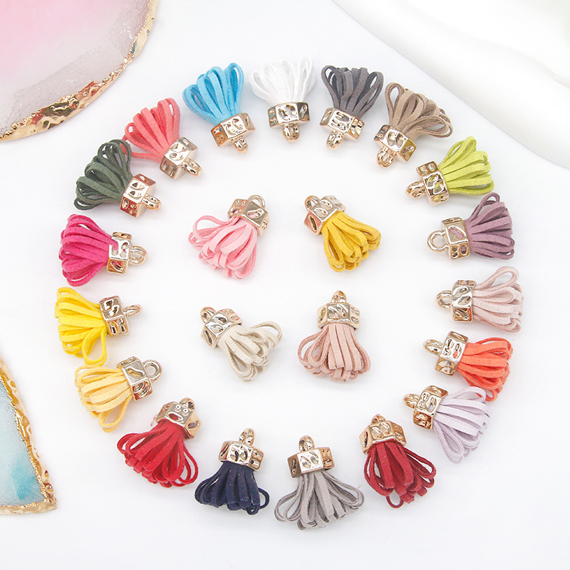タッセル チャーム フリンジ アクセサリーパーツ スウェード レザー キーホルダー ピアス イヤリング 部品