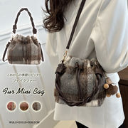 初回送料無料 新作 レディース ミニ ファーバッグ ショルダーバッグ ハンドバッグ かばん フェイクファー