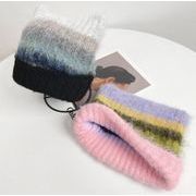 キャップ 小顔効果  帽子 ニット帽  毛糸  防寒