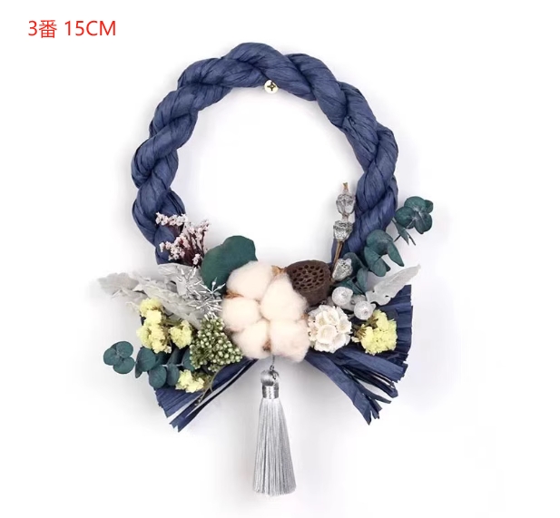 正月 〆飾り 壁掛け しめ飾り しめ縄リース 車のドアに花輪を掛ける