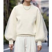 トップス レディース  トレーナー スウェット ブラウス レース