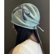 キャップ 小顔効果  帽子 ニット帽   毛糸  防寒