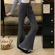 今季マストバイ　おしゃれ　設計感   ニット  スリム レース  ぱんたろん