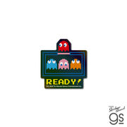PAC-MAN ホログラムステッカー READY！ ドット パックマン ゲーム game レトロ キャラクター グッズ PAC018