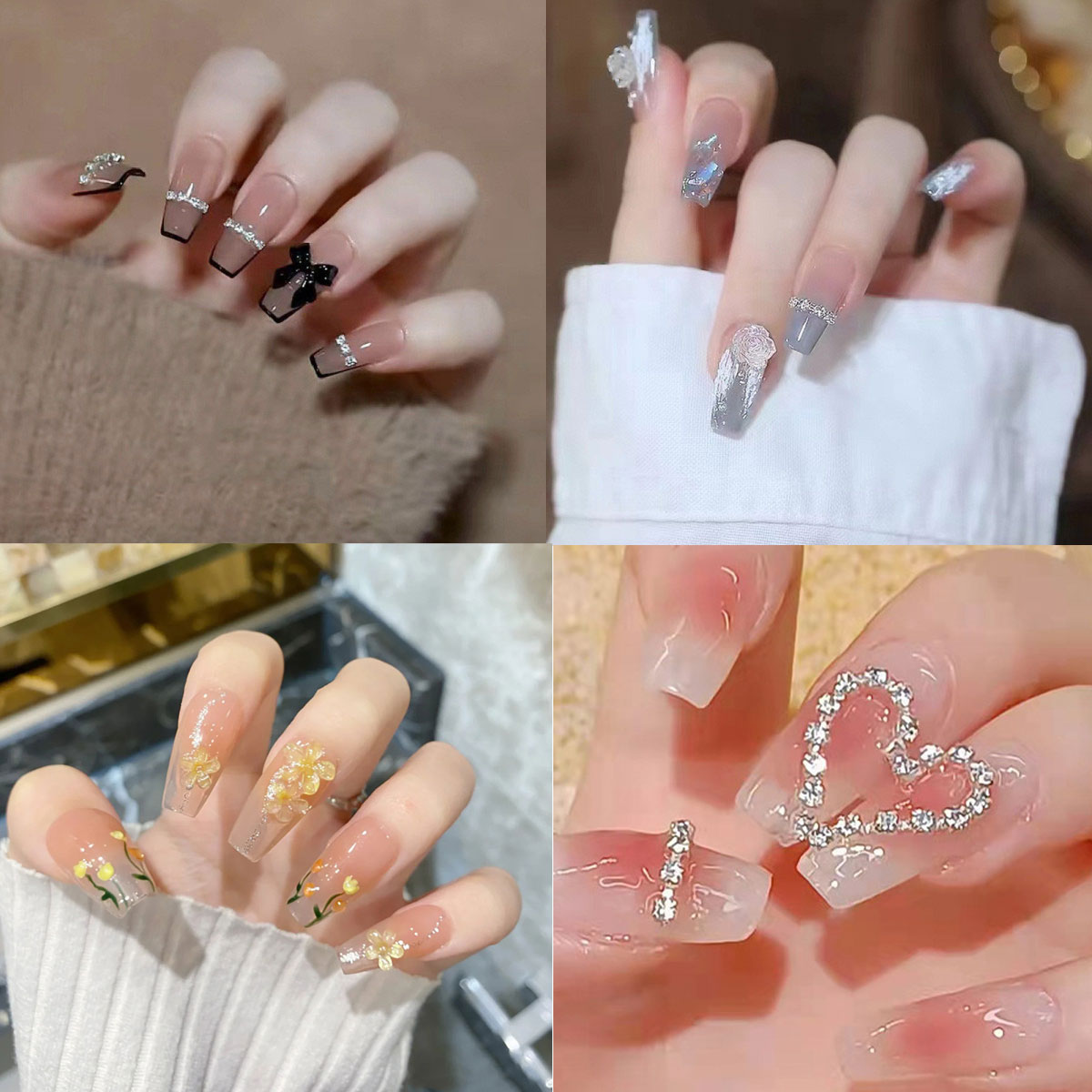 ネイルチップ ジェルネイル デザインチップ ネイルシール ショート おうちネイル 粘着シール 簡単装着
