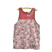 【即納】杢ニット×中綿切り替えエプロン　レディースエプロン 保育士 介護士