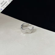 ゆがみ 個性的な シルバーリング 指輪 調整可能 アクセサリー おしゃれ  上品 韓国風