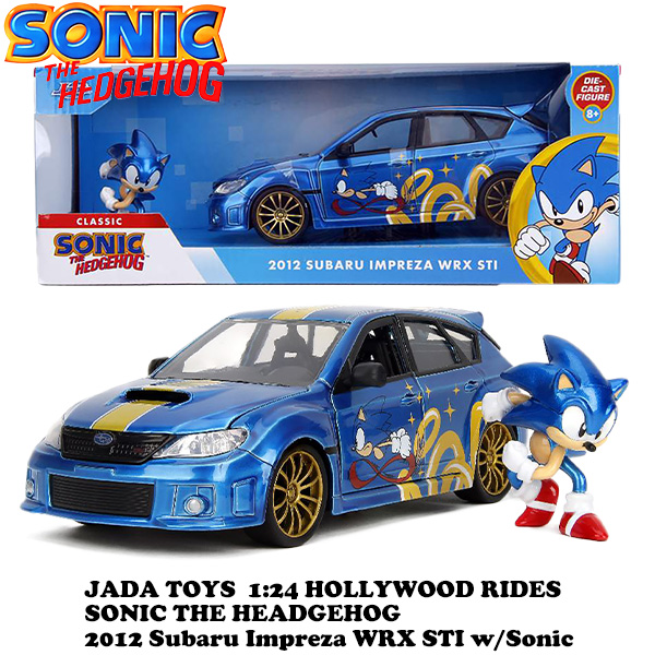 ソニック・ザ・ヘッジホッグ ミニカー　スバル インプレッサ WRX STI 1:24 SEGA 2012 Subaru Impreza WRX STI w/SONIC THE HEDGEHOG