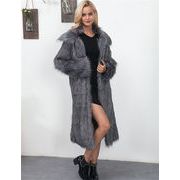 優しい着心地  秋冬 気質 通勤 ファーコート ロングコート あったか 上品映え コート キツネ毛皮