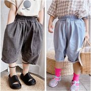 2025春夏子供服 カジュアル系 ゆったり デニムパンツ 韓国風子供服 ボトムス ジーンズ 男女兼用 [80~130cm]