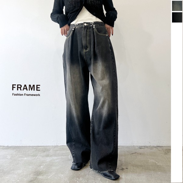 2025新作予約】オーバーダイタックカーブデニムパンツ | 卸売・ 問屋