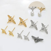 蜂 ポストピアス セカンドピアス レディース 上品 アクセサリーパーツ 手芸材料 ハンドメイドパーツ 手作り