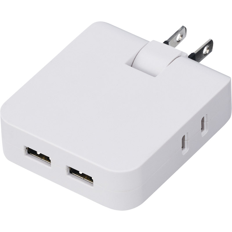 マルチアダプター（2AC＋2USB） ホワイト 0065-01