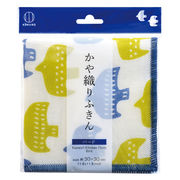 かや織りふきん１枚（バード）　ノベルティ　販促　春　レジャー　クロス　ダスター