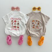 【2024夏新作】韓国風子供服 ベビー服 キッズ 男女兼用 おしゃれ 半袖 ロンパース