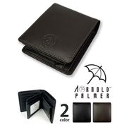 【全3色】 Arnold Palmer アーノルドパーマー 山羊革 パスケース付き 中ベラ 二つ折り財布 本革