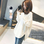 ラウンドスリットニット Vネック