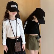 子供服　90~150cm　キッズTシャツ　ナンバー8ロゴT　長袖　韓国キッズ服