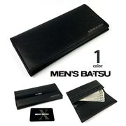 MEN'S BA-TSU メンズバツ サフィアーノレザー スリム 長財布 札入れ ロングウォレット本革