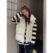 ★若く見え ★ストライプ 柄 プルオーバー+ ジャケット ダンコート