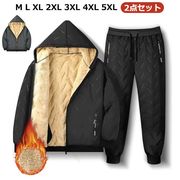 ゴルフウェア セットアップ メンズ 上下セット 2点 中綿ジャケット ゴルフパンツ 裏起毛