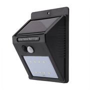 8LEDソーラーセンサーライト　ブラック