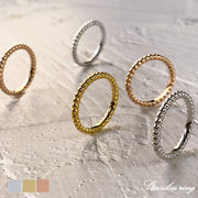 リング 指輪 2mm ボール カット マリッジリング ステンレスリング ペアリング 重ねづけ 細め【国内即納】