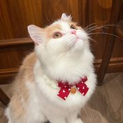 ペット用首輪 リボン 福 財神 チョーカー 首飾り ハーネス アクセサリー 小型犬用 猫用 ペット用 装飾