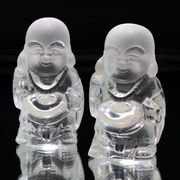 置物　水晶　おやゆび布袋様　クォーツ