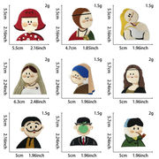 布パッチ刺繍ホットスポットクロスボーダーtemuアイロンホットメルトシュニール刺繍パッチ有名な絵画