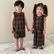 2025新作 韓国子供服 ベビー服  キッズ 兄弟服  2色  80cm-150cm