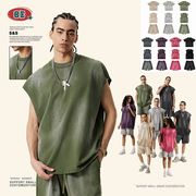 メンズ 半袖 Tシャツ/タンクトップ 男女兼用 ショートパンツ セットアップ 2025新作 春夏★全7色