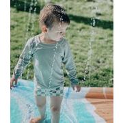【2025夏新作】韓国風 ins子供服 水着 ★長袖トップス+ショートパンツ 分体式 ★速乾  4色 80cm-130cm