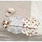 【2025夏新作】韓国風子供服★キッズ服 ★赤ん坊★半袖Tシャツシャツ +ズボン★2点セット 2色 73cm-110cm