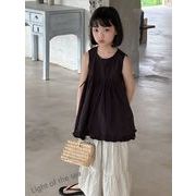 2025新作韓国子供服 ベビー服  キッズ  女の子袖なしトップス+ズボン分けて販売  90cm-150cm