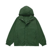 メンズ  シンプル 秋新商品 防風フード付き ジャケット モミグリーン S