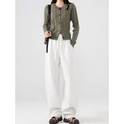 TSHEK春の新作 ストレートシルエット ゆったり スウェットパンツ バナナパンツ