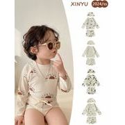 2024夏新作★キッズ服　水着+帽子★80-130★4種