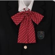 【JK制服アクセサリー】ネクタイ小物ドットプリント ロングリボンタイ 学生向け 可愛い学院風ネクタイ飾り