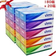 クリネックス ティッシュ 180枚 x 10箱 x 2組セット