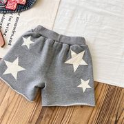 AOY☆【オリジ高品質】夏物 スター柄 ニットショーツ（ヘザーグレー）