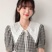レース 付け襟 花柄 シャツ ブラウス 偽襟 重ね着風 つけ襟 レイヤード お洒落